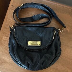 Marc By Marc Jacobs Black Crossbody Bag with Gold Accents